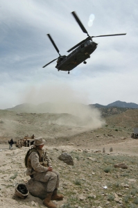 U.S. Army helicopter in Tora Bora